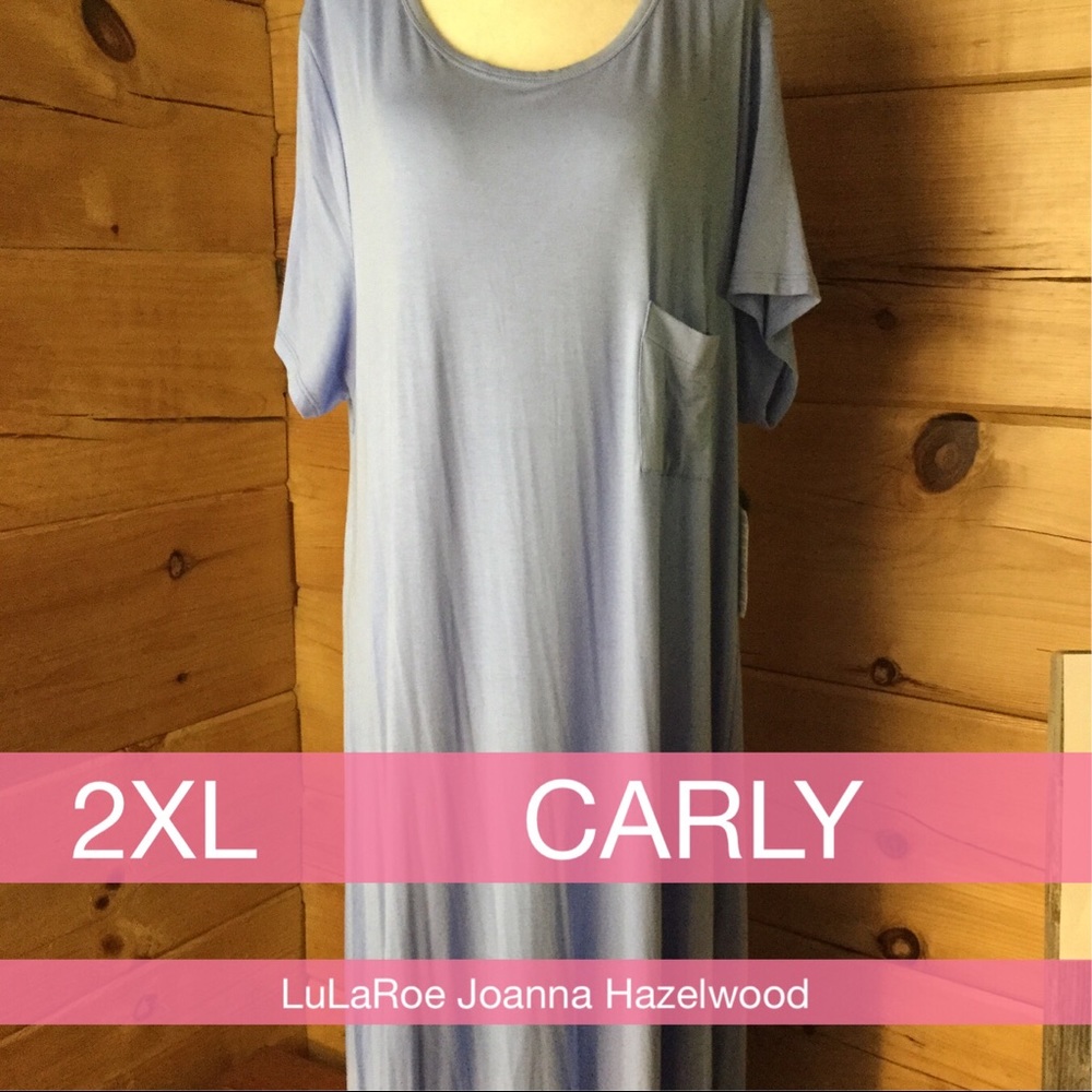 NWT 2XL LuLaRoe Light Blue Carly Dress